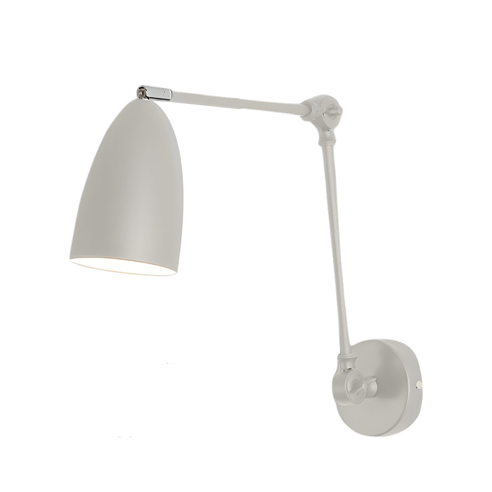 Swing Arm Wall Lamp Long 1 Bulb Rod Rocker Arm Wall Mounted Sconce With 3 Adjustable Joints