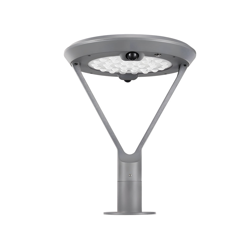 Modern Round Dual Motion Sensor Led Solar Post Lights Outdoor Pillar Lamp