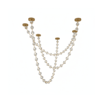 Strand Necklace Chandelier — Modern Gold & Acrylic LED Pendant Light