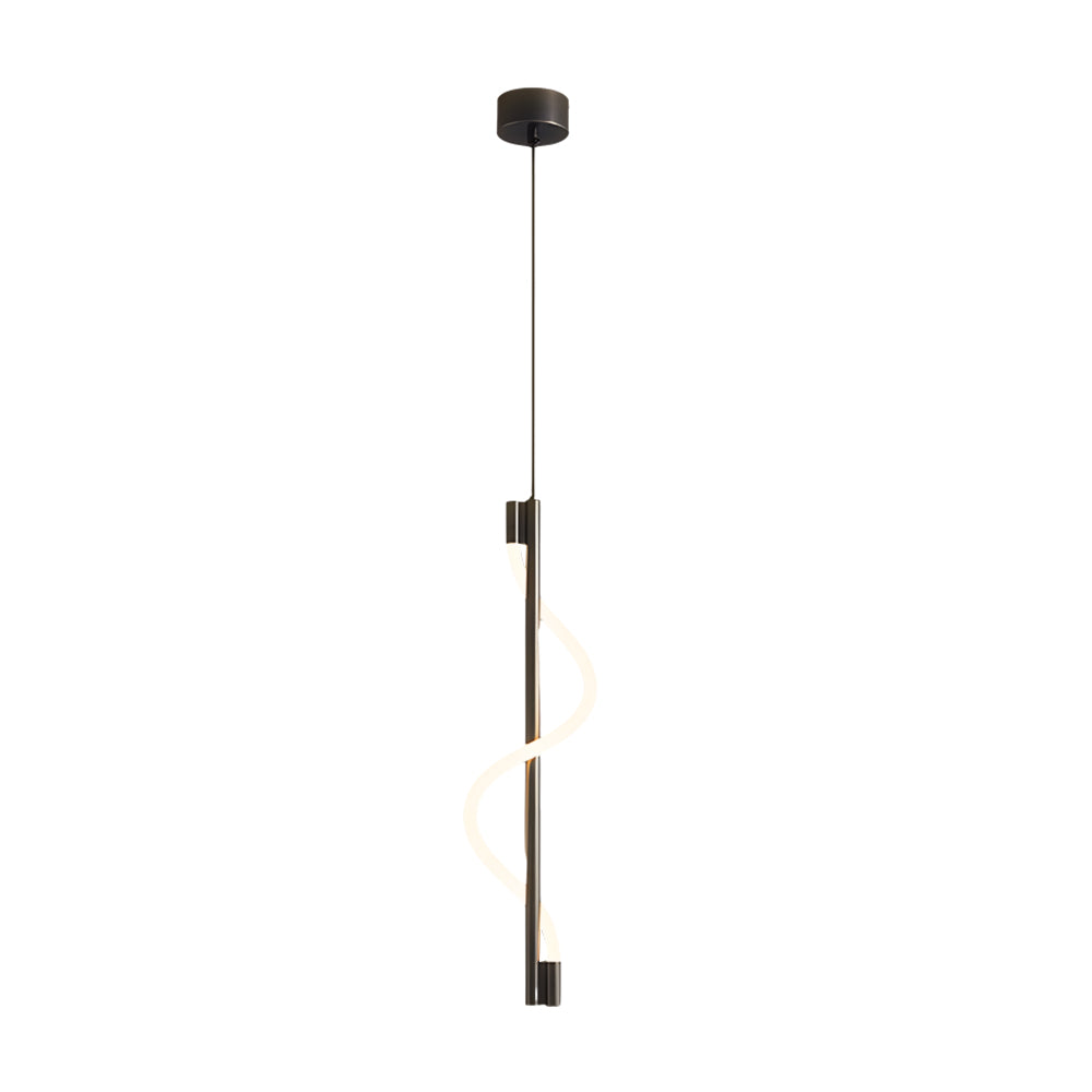 Modern Vertical Spiral Rope Led Pendant Light With Dimmable Feature