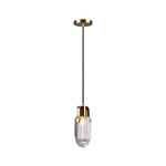 Simple Luxury Crystal Shade 3 Step Dimming Copper Modern Pendant Lights