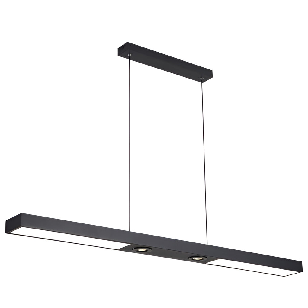 Rectangle Strip Led Black Modern Pendant Lighting