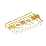 Creative Rectangular Ceiling Fan Lamp Ha082757