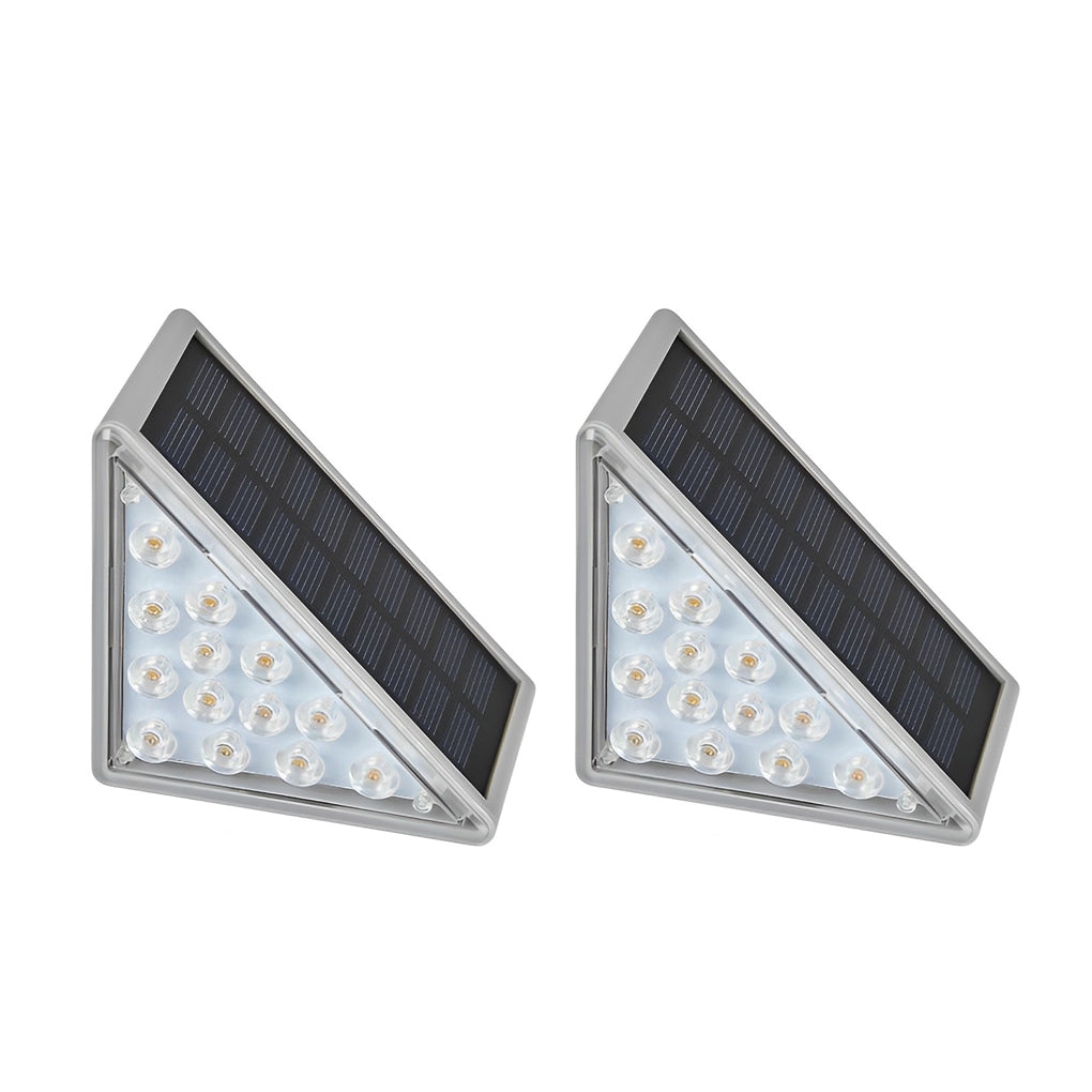 Triangle Automatic Charging Wire Free Waterproof Led Solar Modern Step Mounted Lights