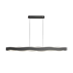 1 Light Linear Wavy Round Led Pendant Light