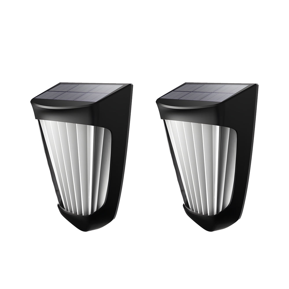 2Pcs Outdoor 10 Led Solar Fence Lights Waterproof