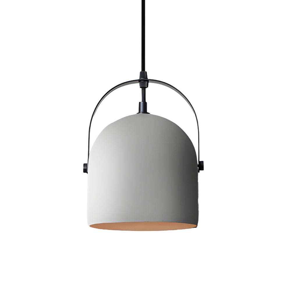 Cement Cylinder Pendant Light 1 Light Concrete Hanging Light In Gray White Black