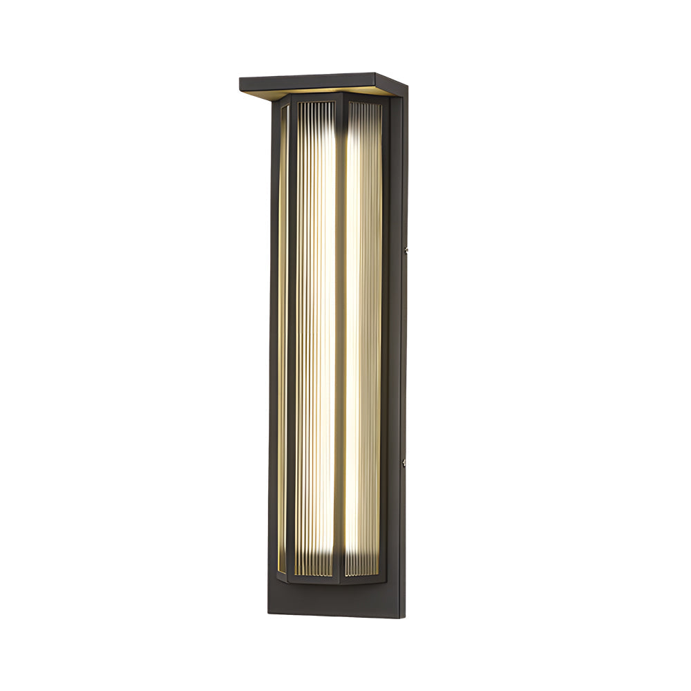Black Rectangular Transparent Acrylic Led Outdoor Wall Lights
