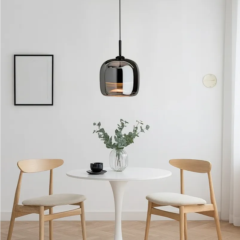 Modern Black Glass Pendant Light
