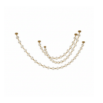 Strand Necklace Chandelier — Modern Gold & Acrylic LED Pendant Light