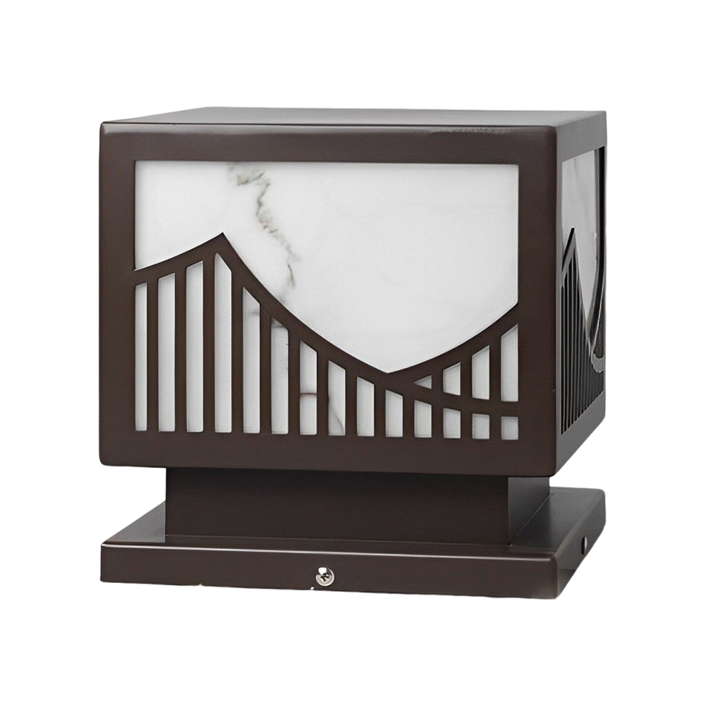Mountain Scenery Modern Solar Post Light Li002225