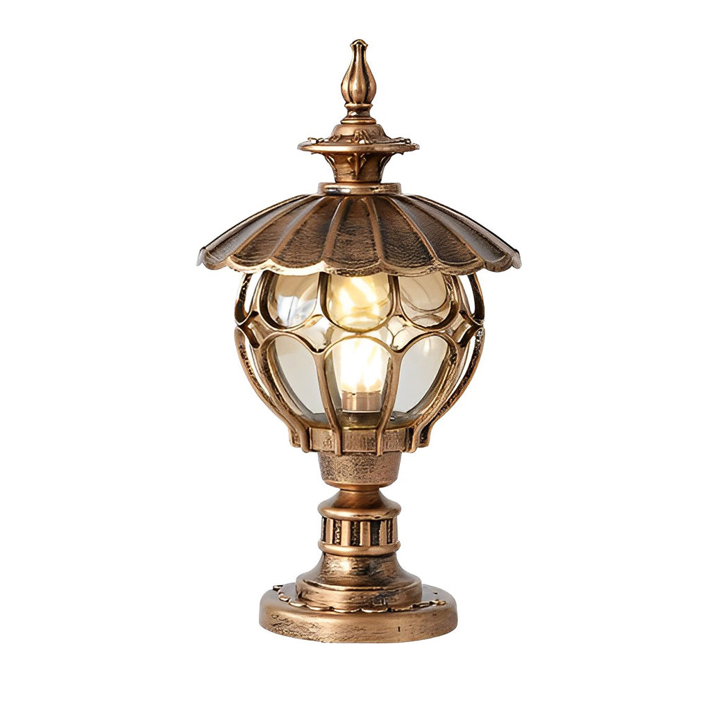 Flower Ball Outdoor Pillar Lamp Ha083712