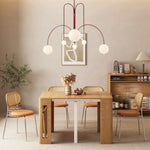 Modern White Round Glass Pendant Light