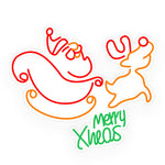 Festive LED Neon Reindeer Wall Art – Modern Christmas Glow