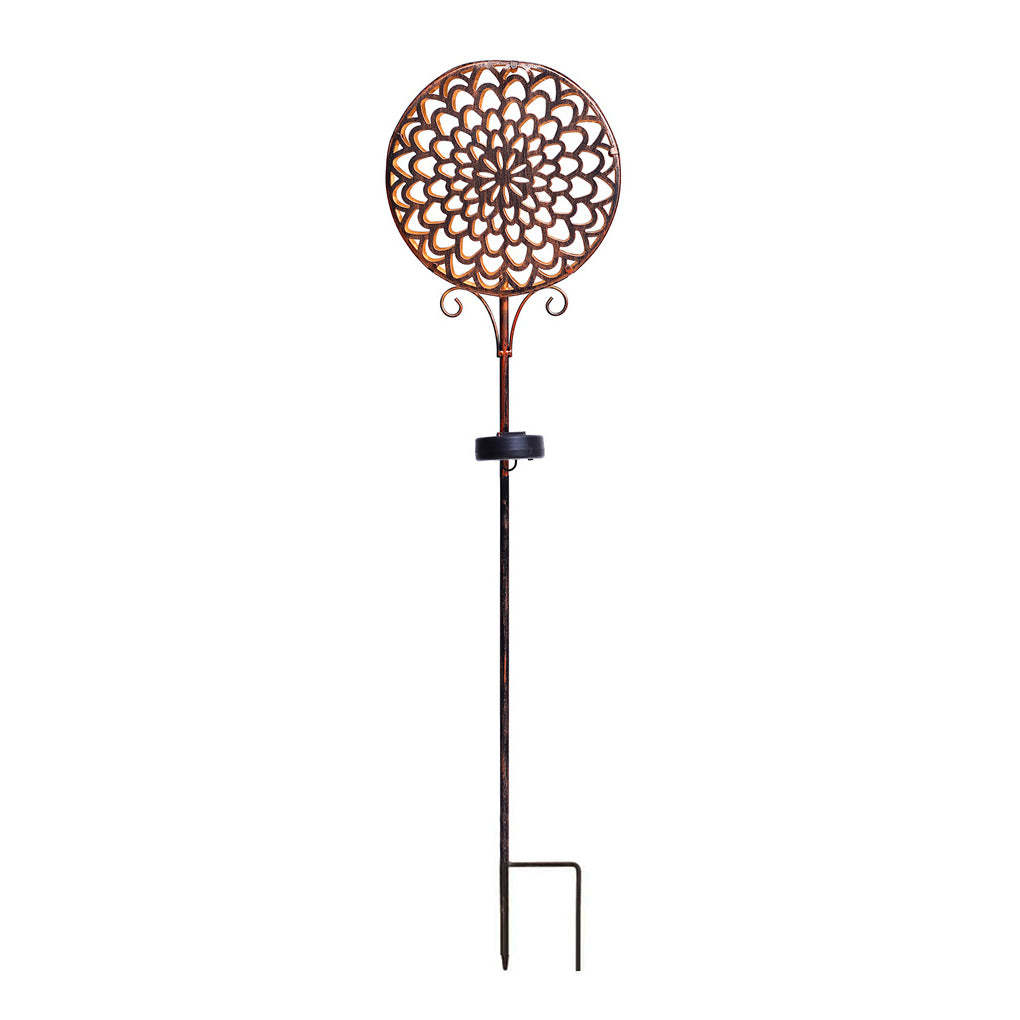 Round Iron Hollow Solar Ground Light Li002500