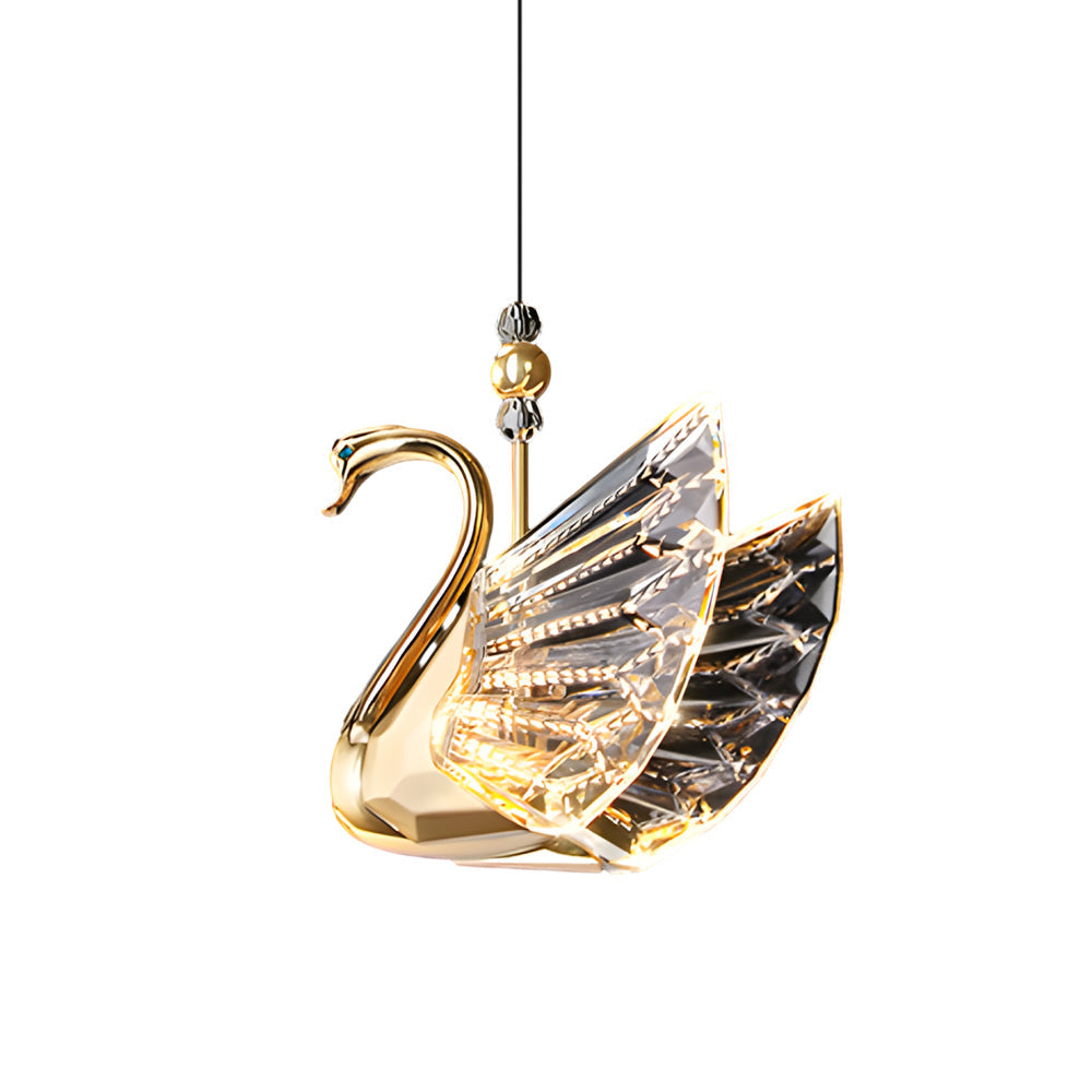 Zinc Alloy Acrylic Swan Creative Led Modern Minimalist Pendant Lights