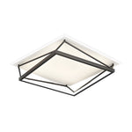 Nordic Geometric Art Black Led Flush Mount Ceiling Light