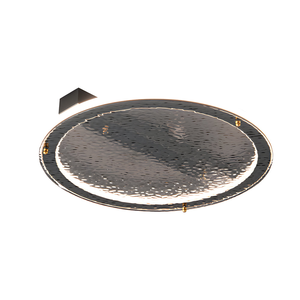 Black Glass Led Flush Mount Ceiling Light