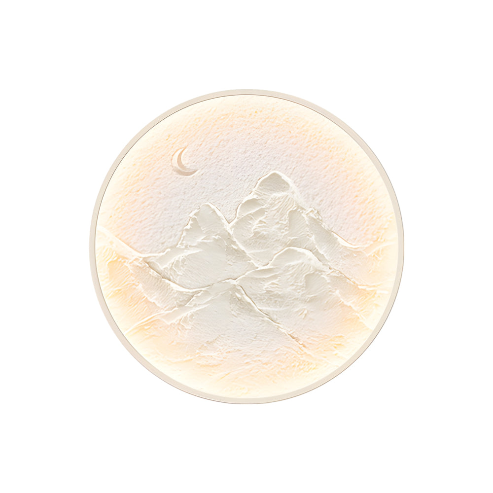 Nordic Moon Wall Sconce Round Mountain Moon Decorative Painting Lamp