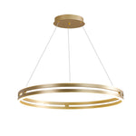 23 In Double Wheel Chandelier Modern Led Pendant Light Black Gold Brown