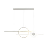 39 4 Dimmable Ring Linear Led Island Chandeliers For Dining Room Black White