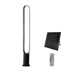 Modern Linear Solar Pathway Lights in Black Aluminum, IP65 Waterproof