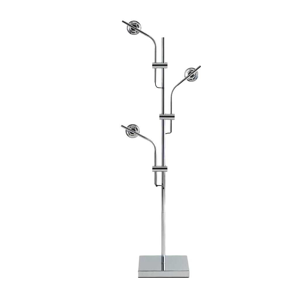 Industrial Multi Angle Task Lighting Chrome Floor Lamp