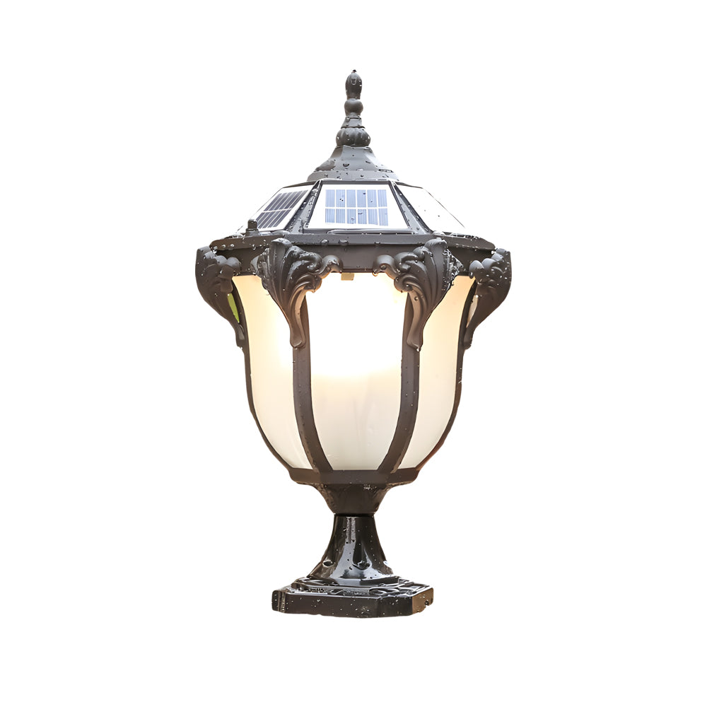 14 6 17 7 Inch H Black Bronze Solar Led Outdoor Pier Mount Light