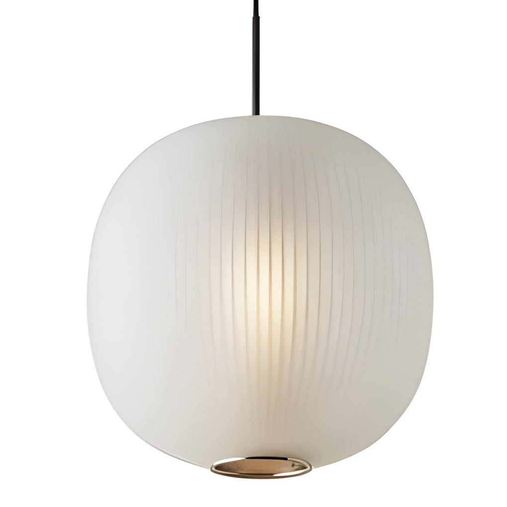 Round Lantern Shaped Glass Led Modern Pendant Light