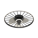 Round Silent Mute Three Step Dimming Nordic Modern Ceiling Fan And Light