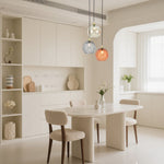 Alloliving Modern Simple Colored Water Pattern Glass Ball Pendant Light