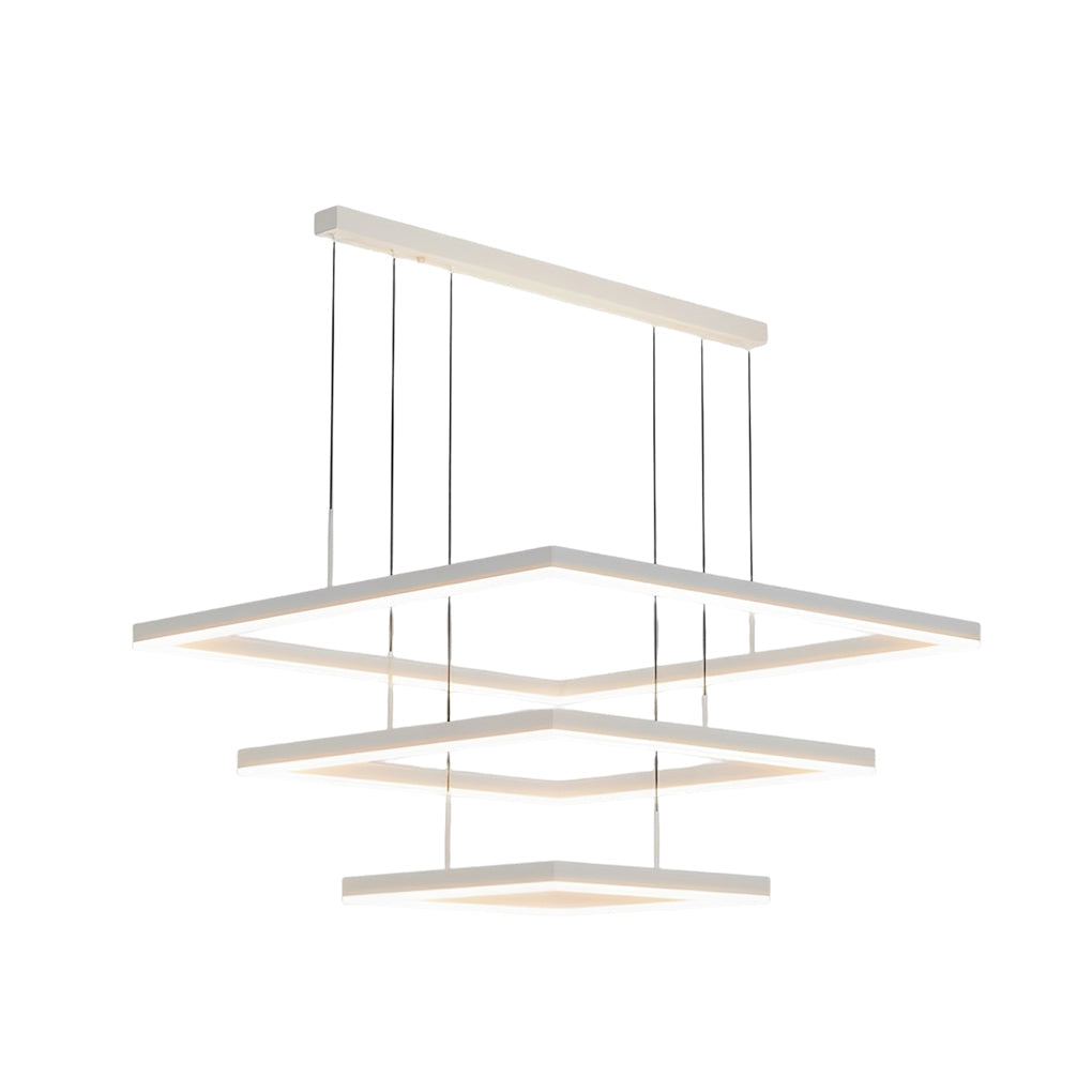 Square Led White Modern Pendant Light Ha083865