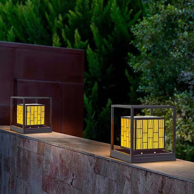 Black Led Lantern Lights Outdoor Post Lights Modern Outdoor Lighting Hwd00051