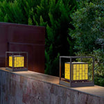 Black Led Lantern Lights Outdoor Post Lights Modern Outdoor Lighting Hwd00051