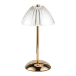 Battery Operated Led Brushed Brass Metal Table Lamp
