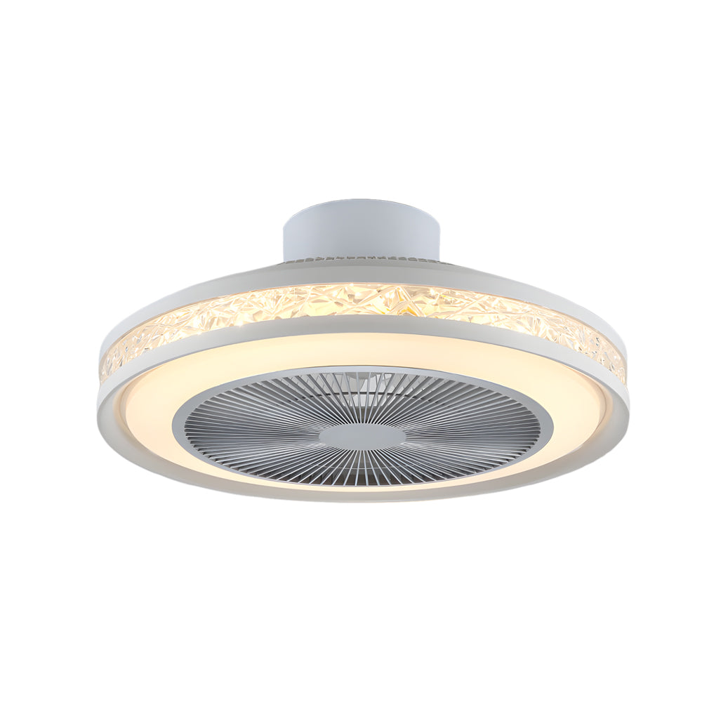 Nordic Minimalist Household Stepless Dimming Integrated Ceiling Fan Lamp
