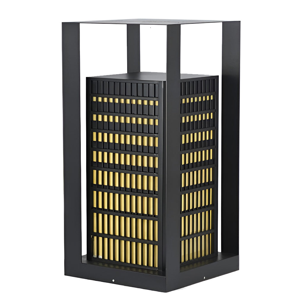 Square Lantern Shaped Led Black Pathway Lights