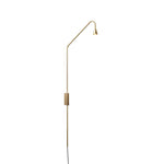Swing Long Arm Austere Wall Lamp Black Gold
