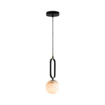 Round Black Modern Small Pendant Light Li002706