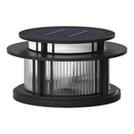 Round Modern Solar Fence Post Lights Ha076150