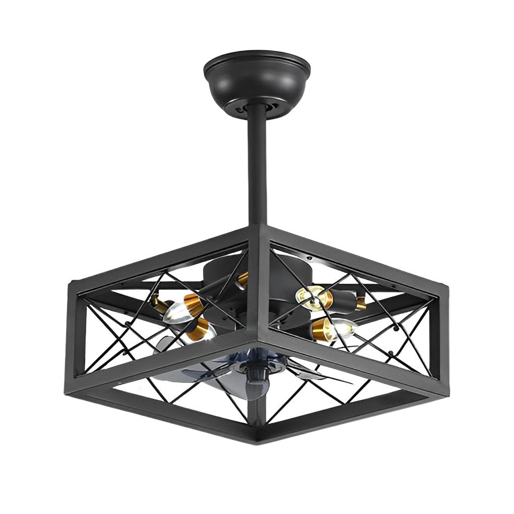 Retro Led Bladeless Ceiling Fans With Remote Ha084443