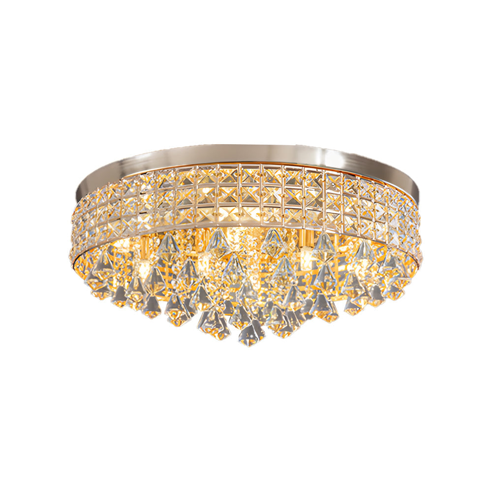 19 Round Crystal Pendants Led Ceiling Lights Fixture Ceiling Lamp