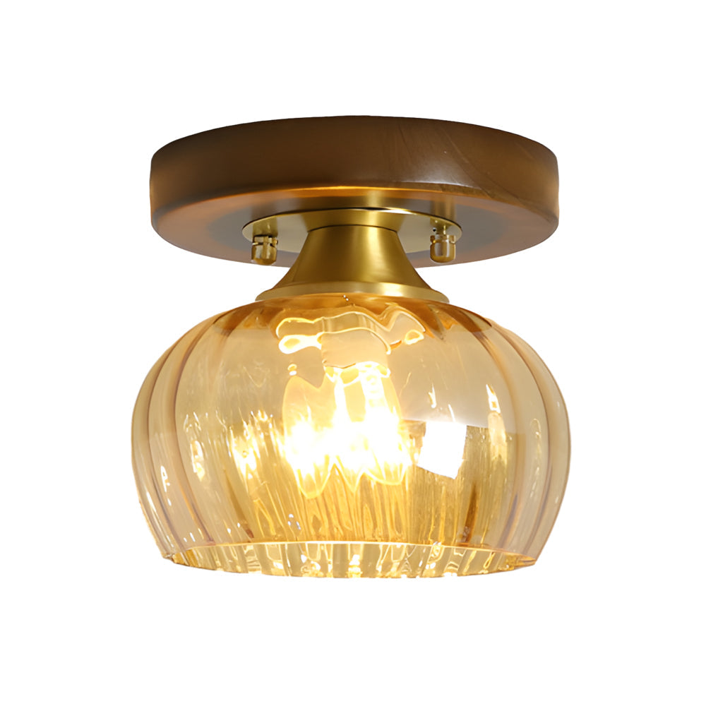 Square Iron Frame American Country Style Ceiling Light Fixture 1