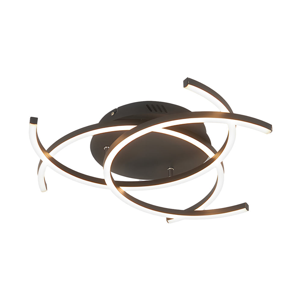 Personality Lines Led Dimmable With Remote Control Modern Ceiling Light Fixture Li002744