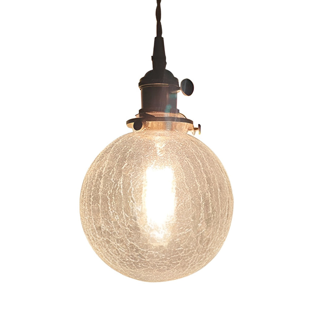 Spherical Glass Cracked Pattern Ceiling Lamp Li001924