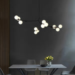 Nordic Style Modern Minimalist Cluster Metal Glass Chandelier Black Gold Fixture