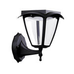 1 Light Black Solar Powered Porch Sconce Led Outdoor Wall Light