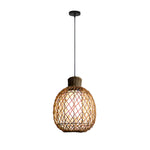 Outdoor Rattan Pendant Lights 10W Rustic Modern Led Ceiling Hanging Lantern Lights