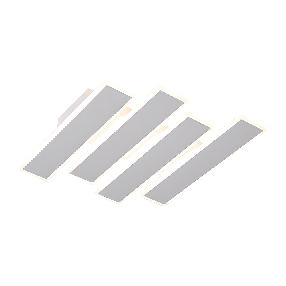 4 6 Lights White Metal Line Dimmable Led Ceiling Light