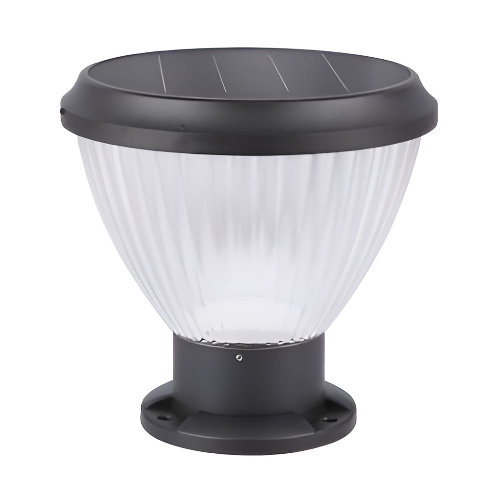 Architectural Solar Post Cap & Reed Garden Stake Lighting Set
